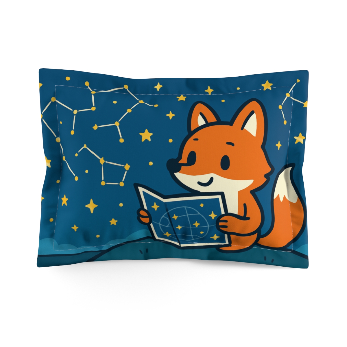 Star Map Fox Explorers personalized decorative pillows