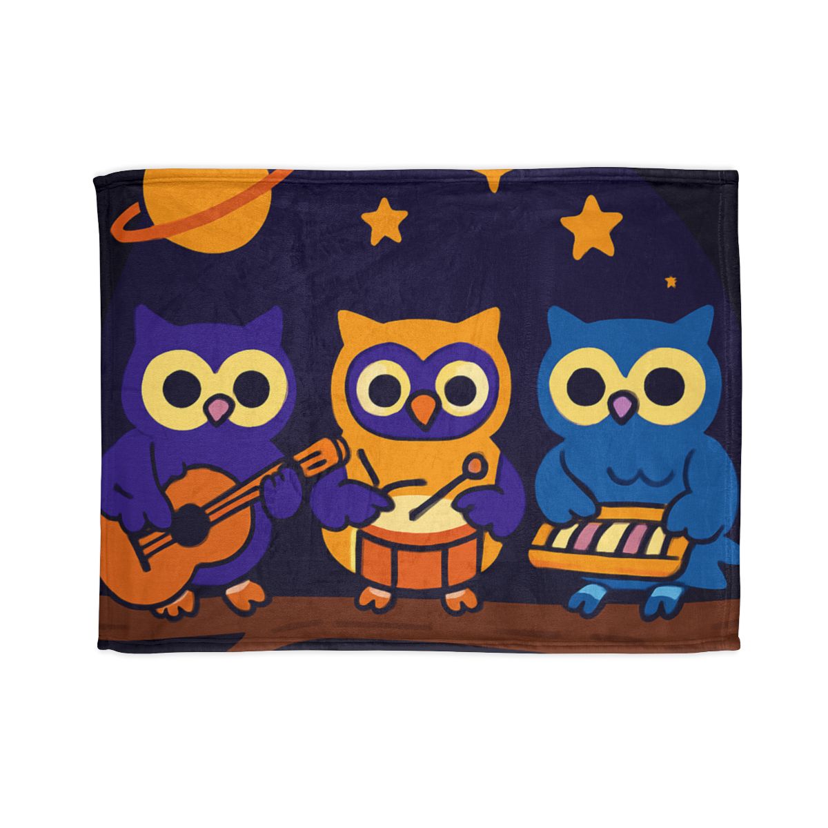 Star Song Owl Band stylish throw blankets