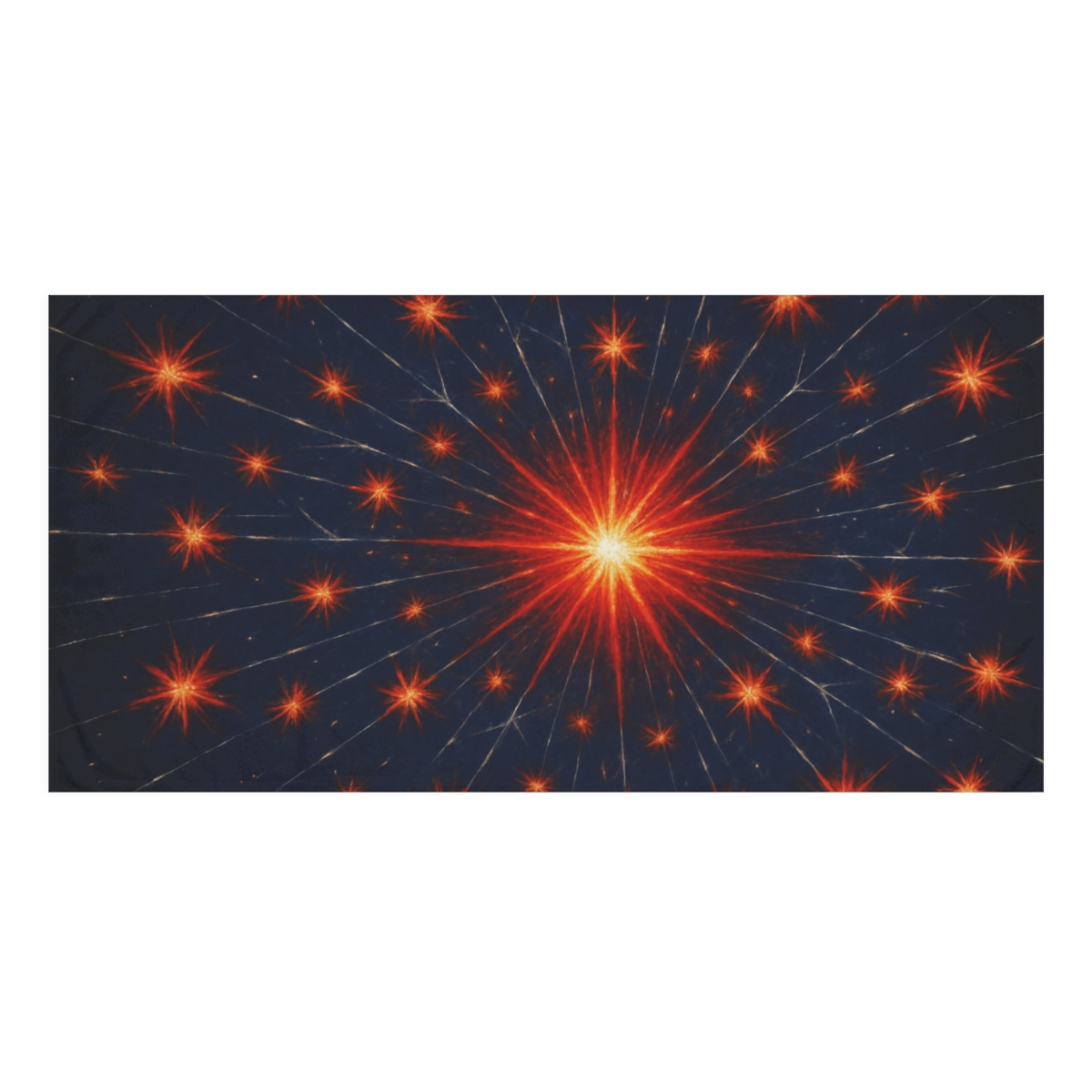 Starburst Chorus designer printed towels