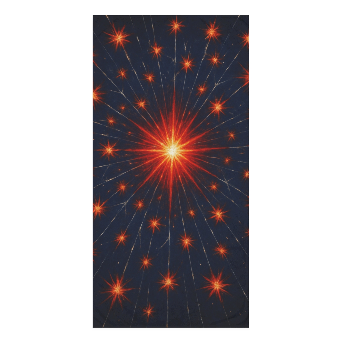Starburst Chorus designer printed towels