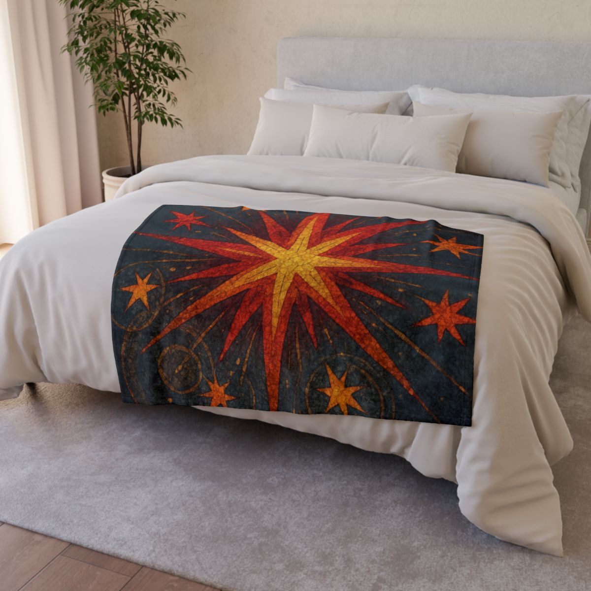 Starburst Cluster Mosaic designer printed blankets