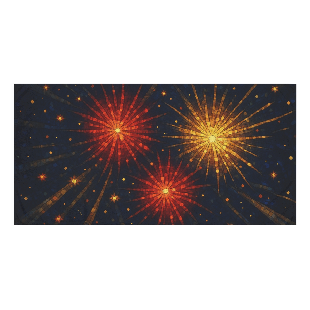 Starburst Cluster Mosaic decorative home towels