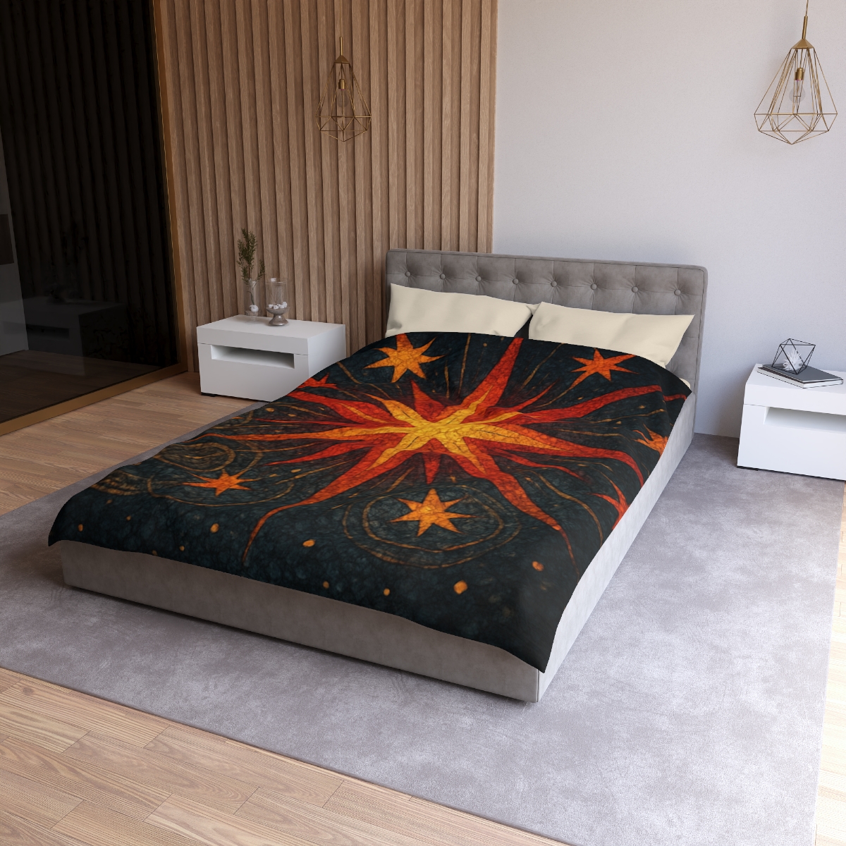 Starburst Cluster Mosaic designer printed duvets