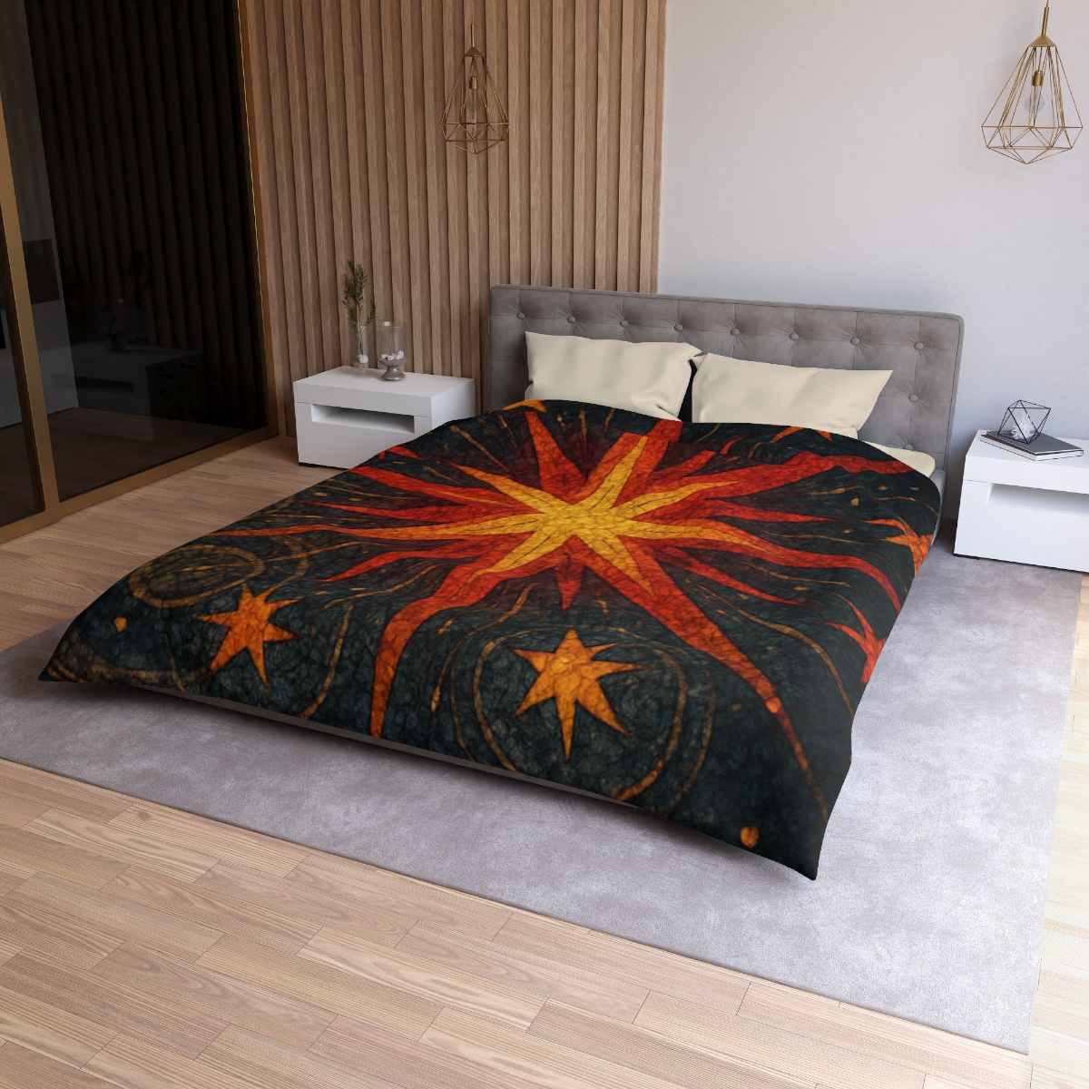 Starburst Cluster Mosaic designer printed duvets