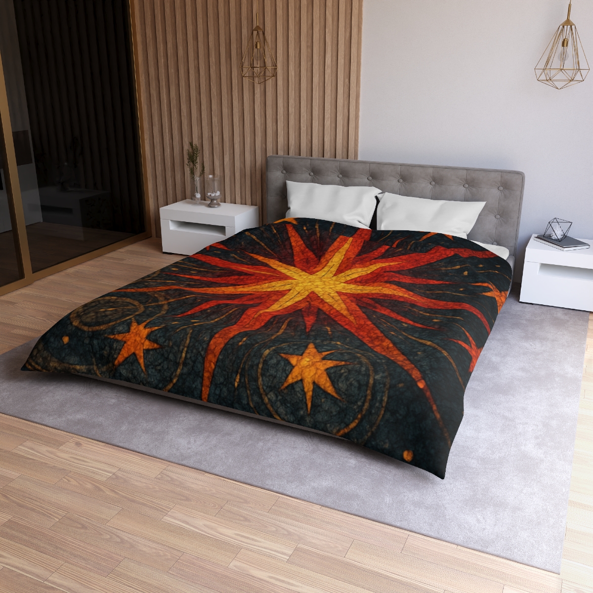 Starburst Cluster Mosaic designer printed duvets