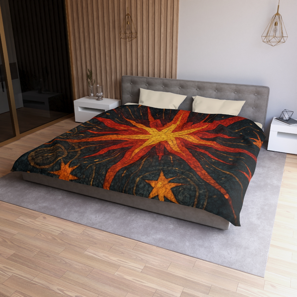 Starburst Cluster Mosaic designer printed duvets