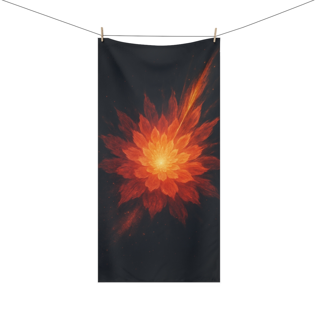 Starburst Ember Bloom stylish beach towels