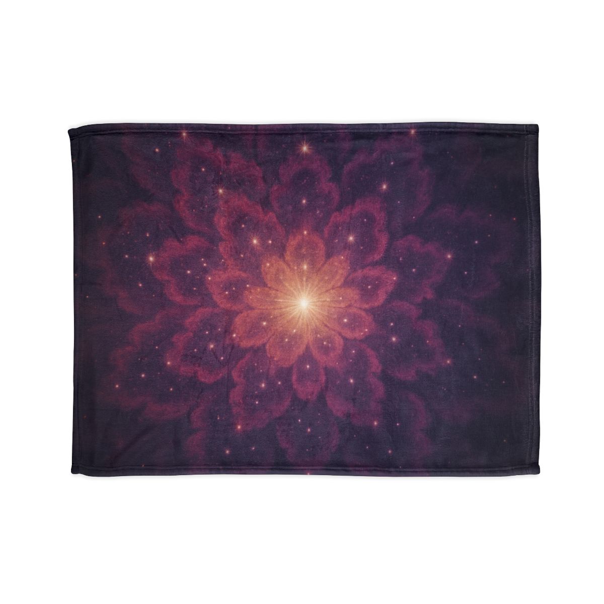 Starburst Fractal Bloom soft fleece blankets