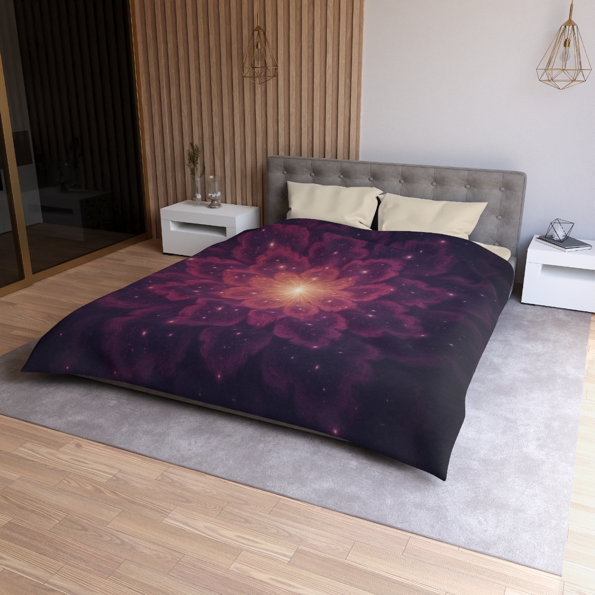 Starburst Fractal Bloom duvets for gifts