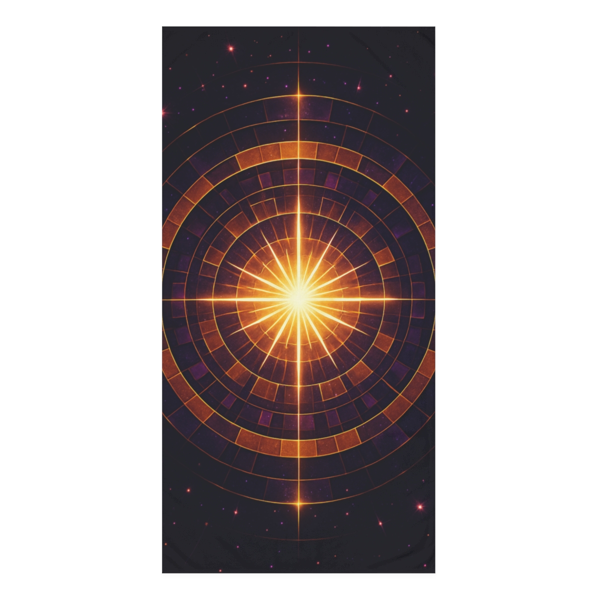 Starburst Halo Mosaic personalized bath towels