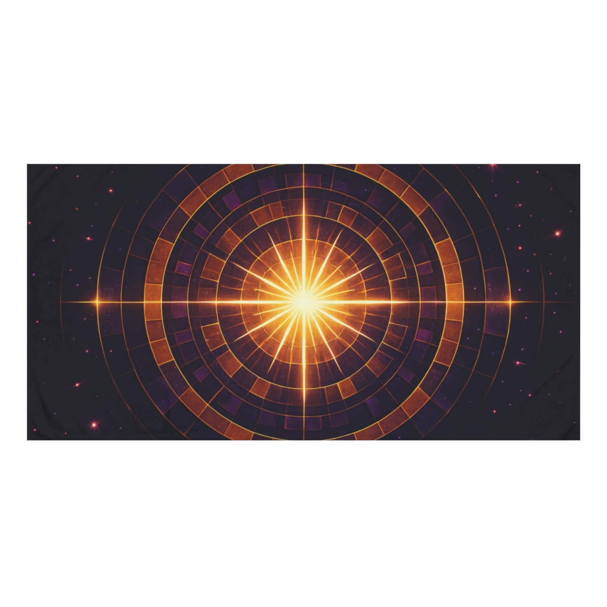 Starburst Halo Mosaic personalized bath towels