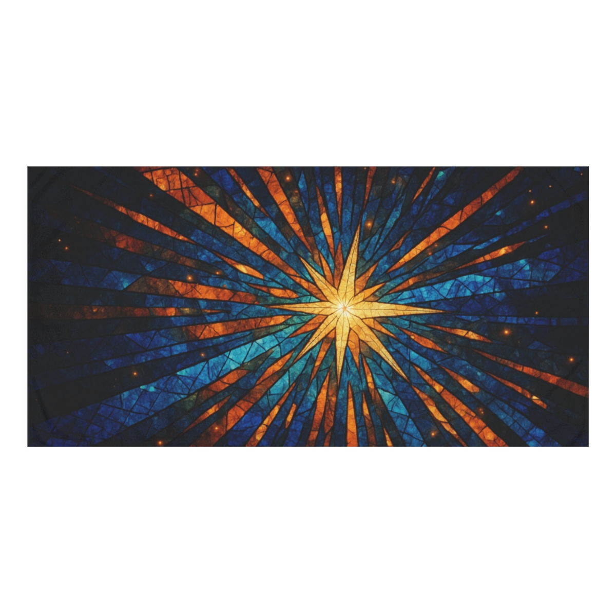 Starburst Mosaic Cascade personalized bath towels