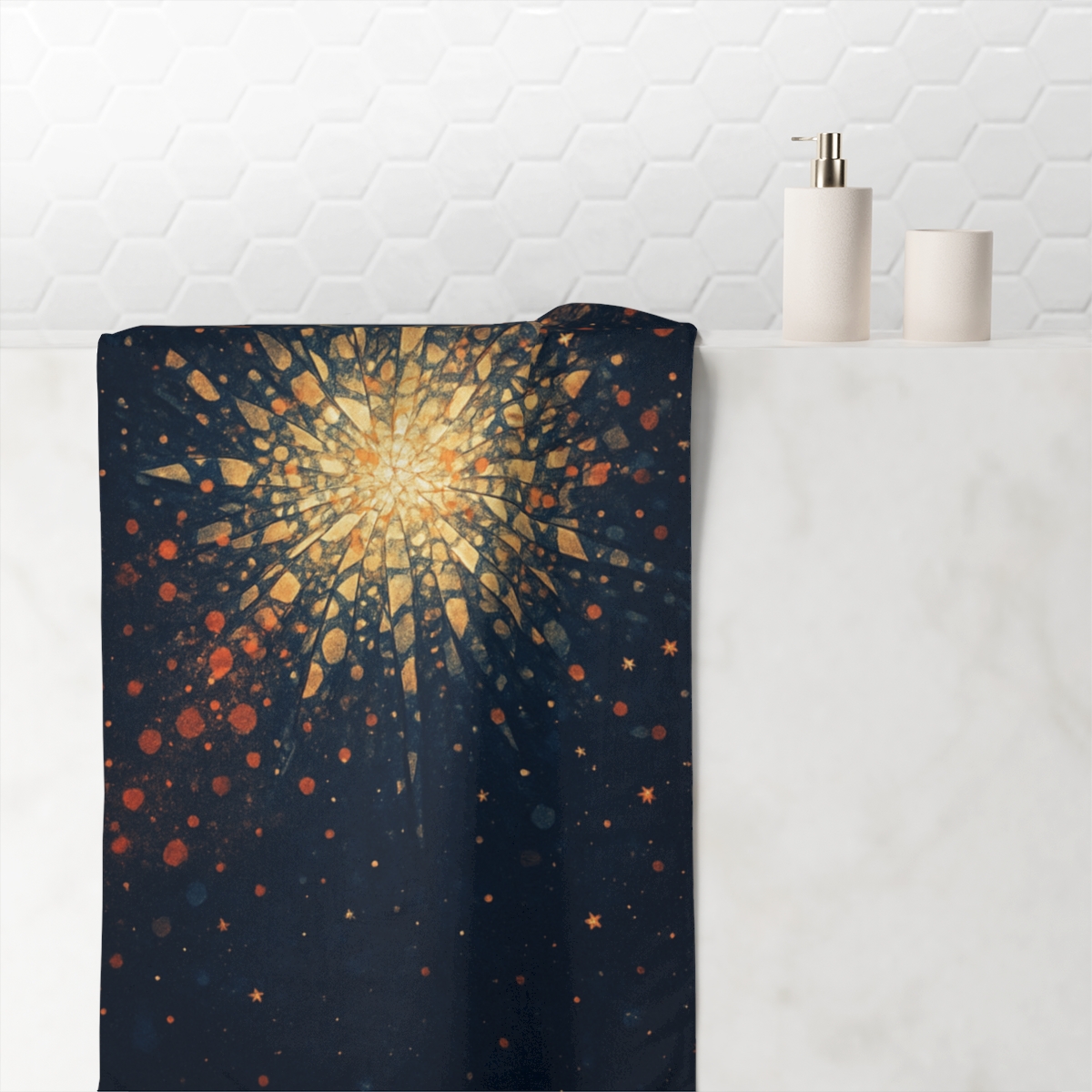 Starburst Mosaic Drift custom towels