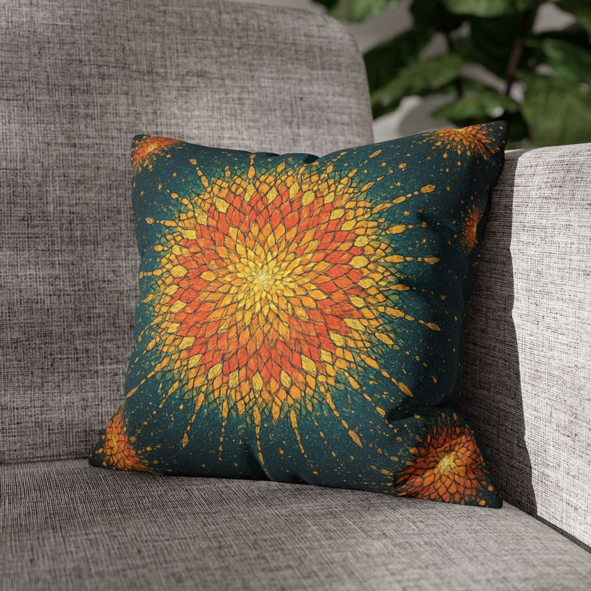 Starburst Mosaic Halo personalized pillow covers