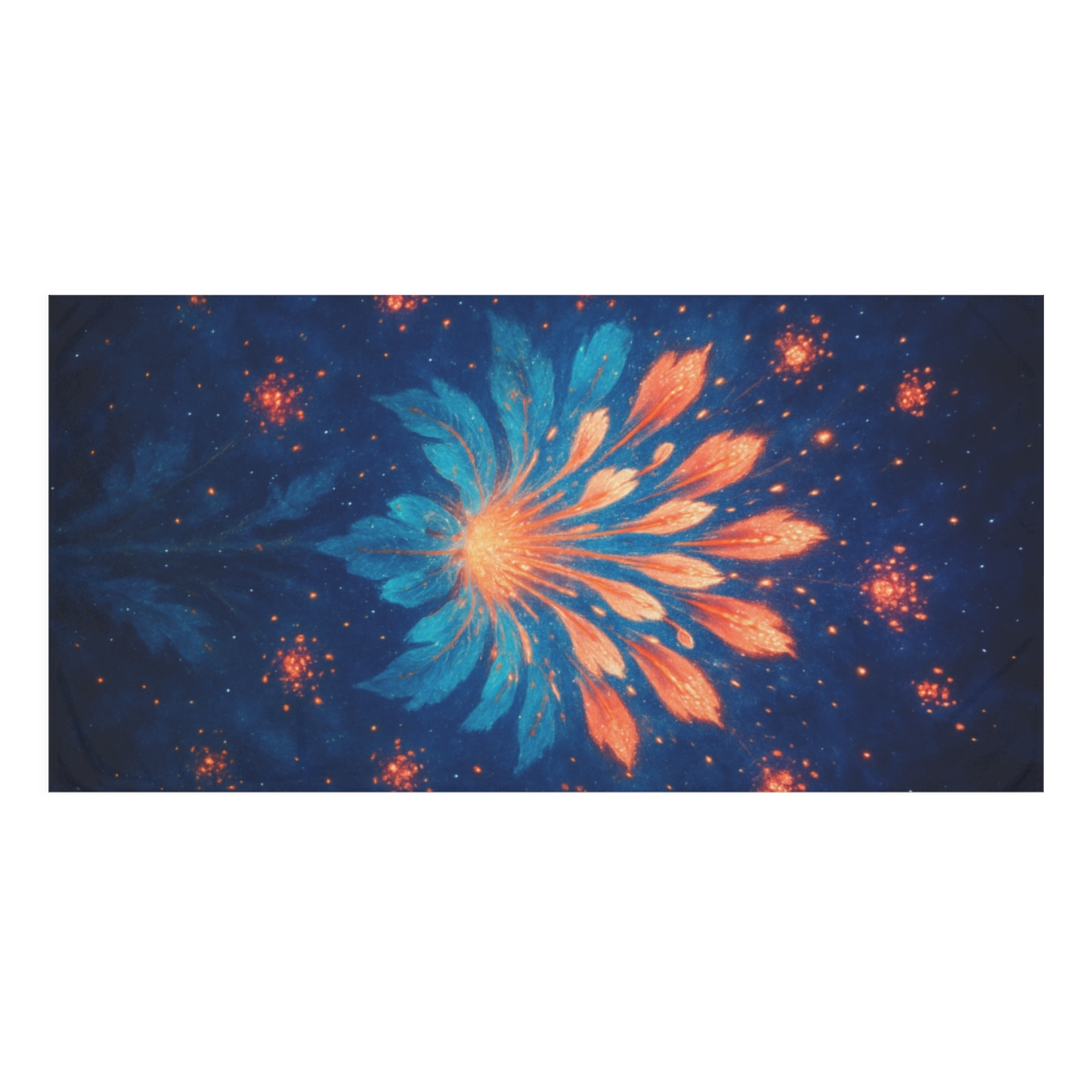 Starburst Petal Crown designer printed towels