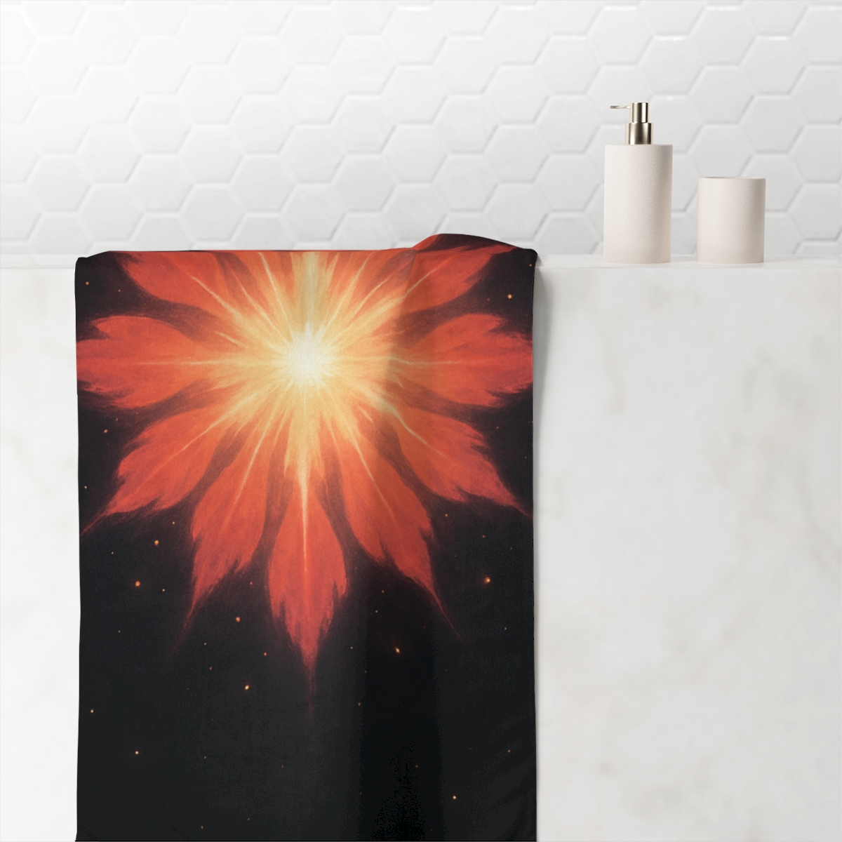Starburst Petal Halo stylish beach towels