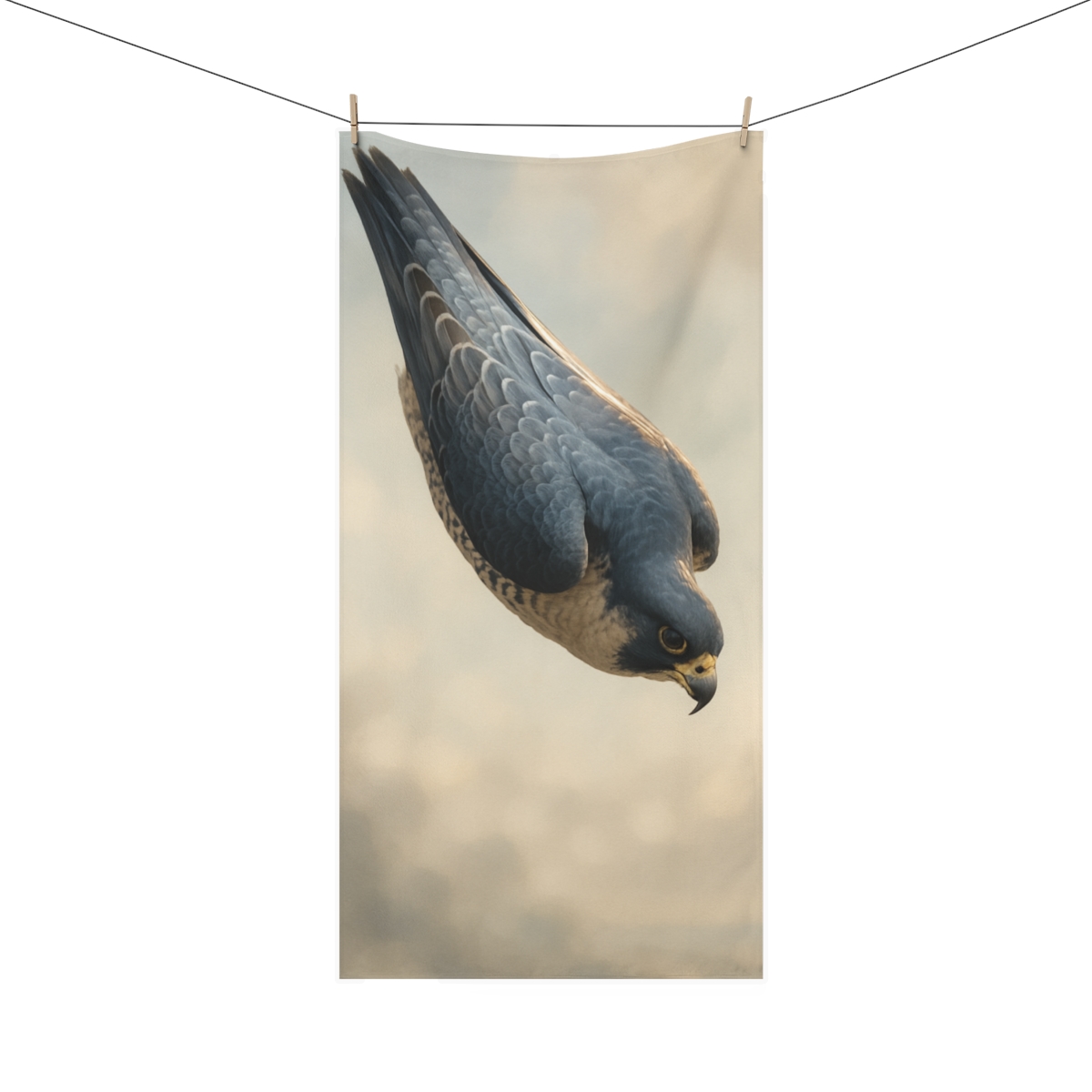 Starfall Streak Peregrine Falcon trendy hand towels