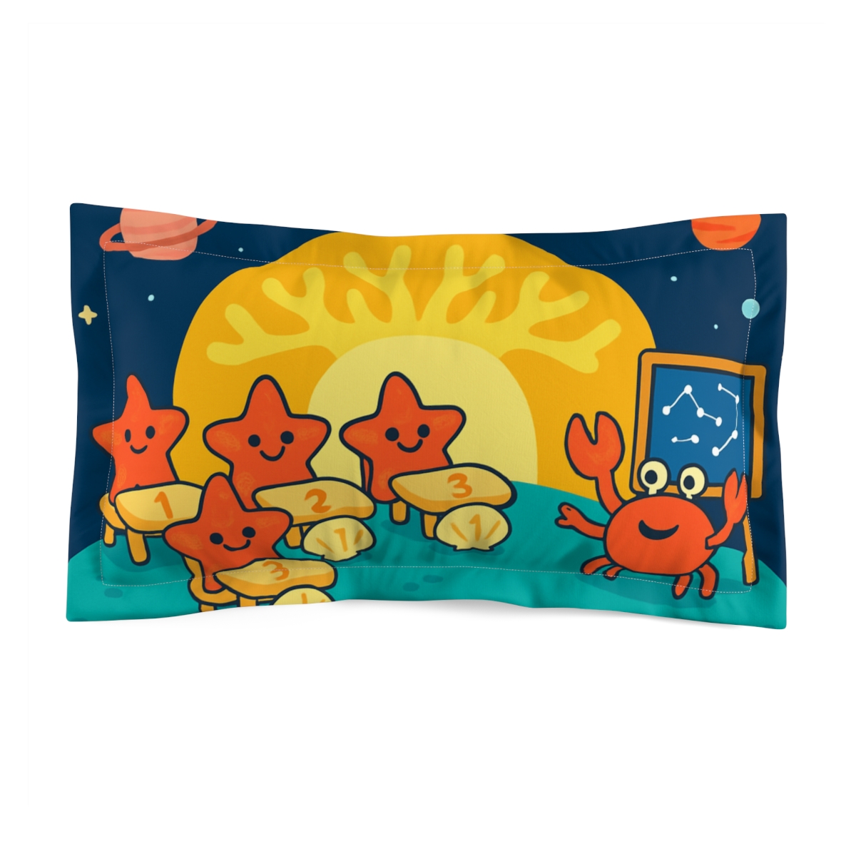 Starfish School On Coral Planet gift pillows for home