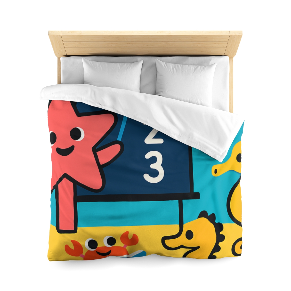 Starfish Schoolhouse Adventure designer printed duvets