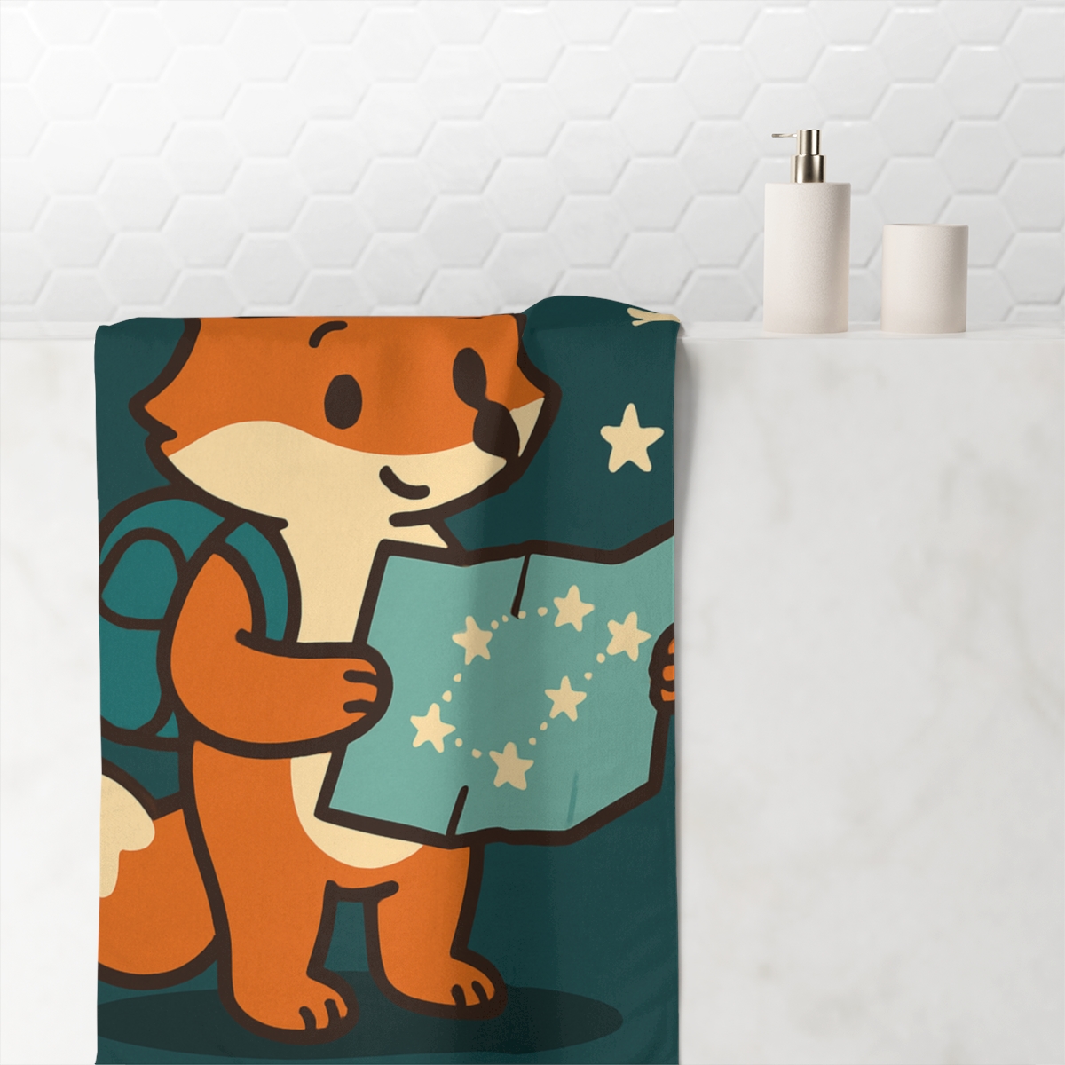 Stargazer Fox Explorer comfortable face towels