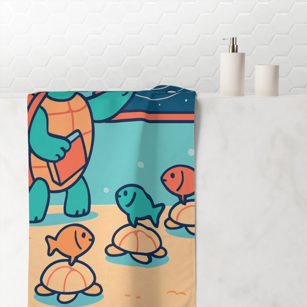 Stargazer Sea Turtle Classroom decorative home towels