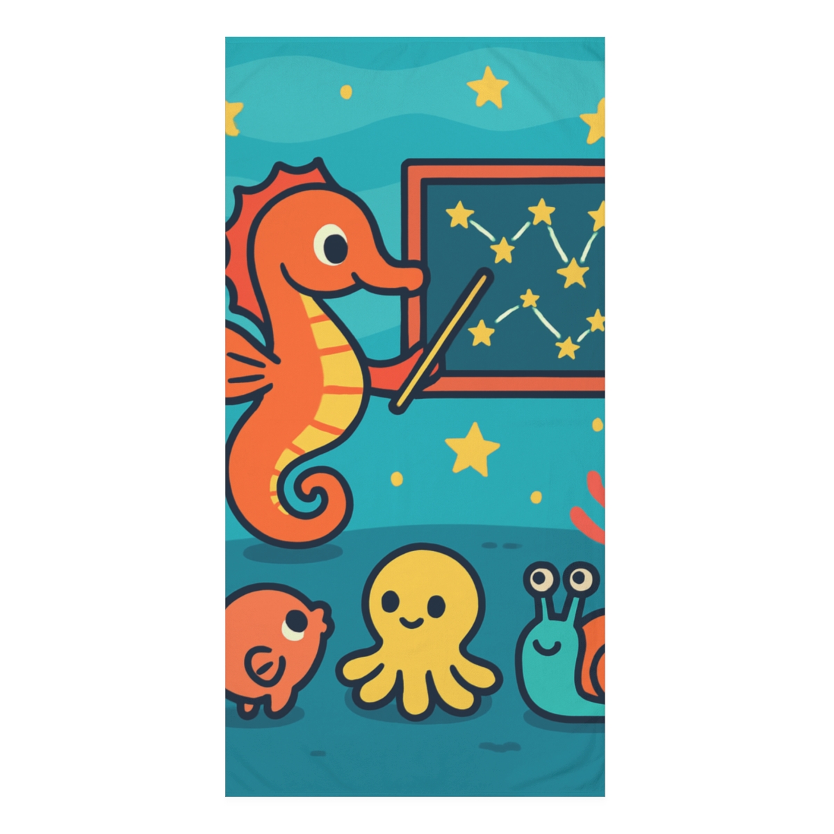 Stargazer Seahorse School decorative home towels
