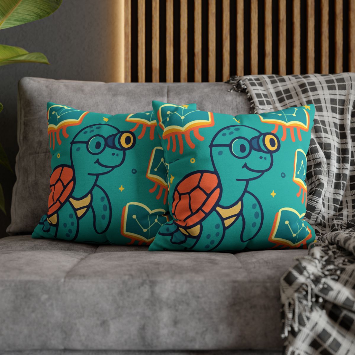 Stargazer Turtle And Floating Jellybooks trendy patterned pillow cases