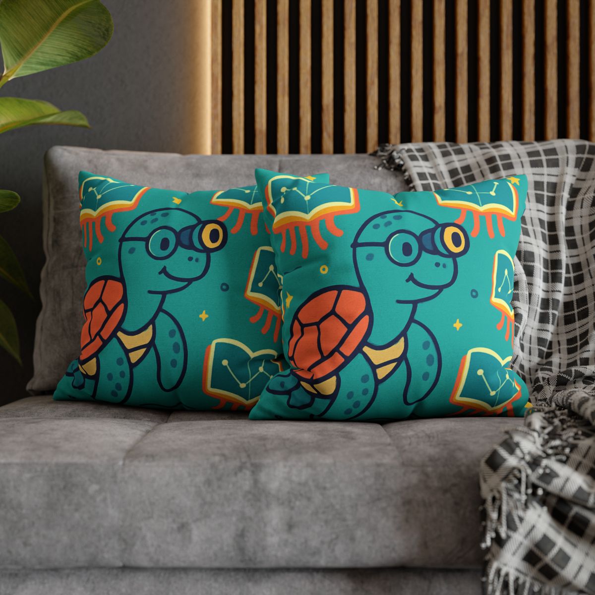 Stargazer Turtle And Floating Jellybooks trendy patterned pillow cases