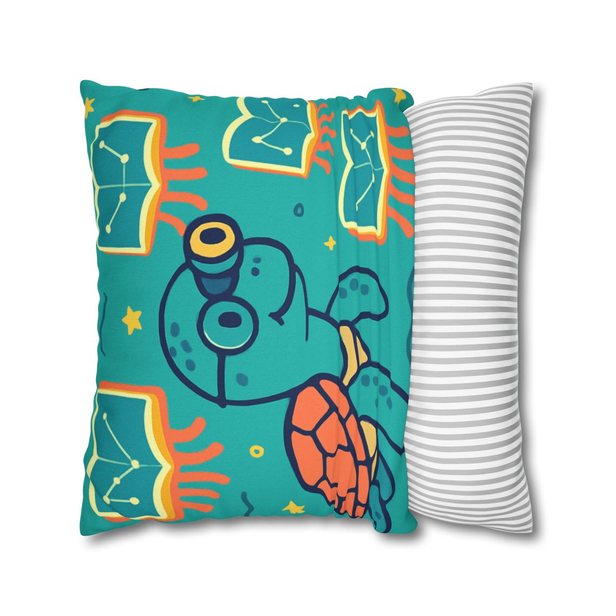 Stargazer Turtle And Floating Jellybooks trendy patterned pillow cases