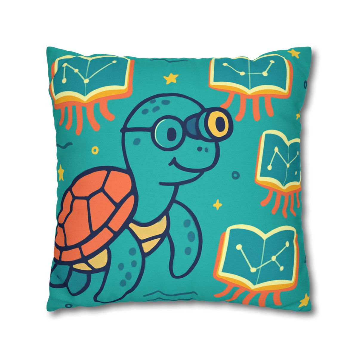 Stargazer Turtle And Floating Jellybooks trendy patterned pillow cases