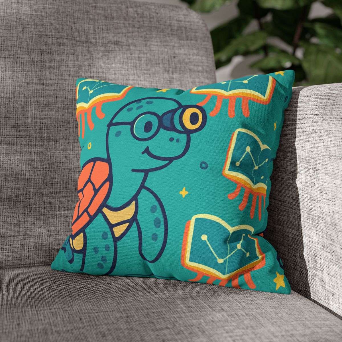 Stargazer Turtle And Floating Jellybooks trendy patterned pillow cases