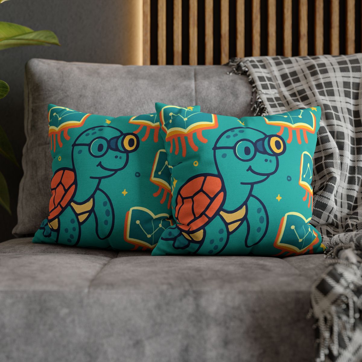 Stargazer Turtle And Floating Jellybooks trendy patterned pillow cases