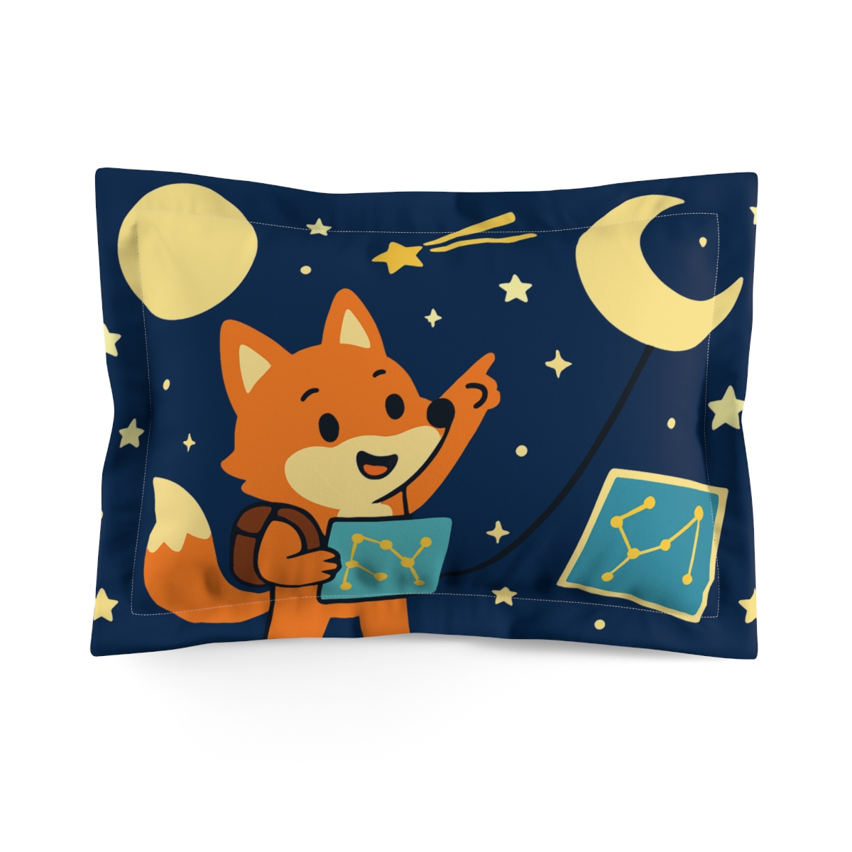 Stargazing Fox And Moon Kite gift pillows for home