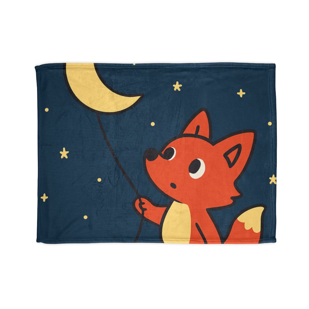 Stargazing Fox And Moon Kite trendy patterned blankets