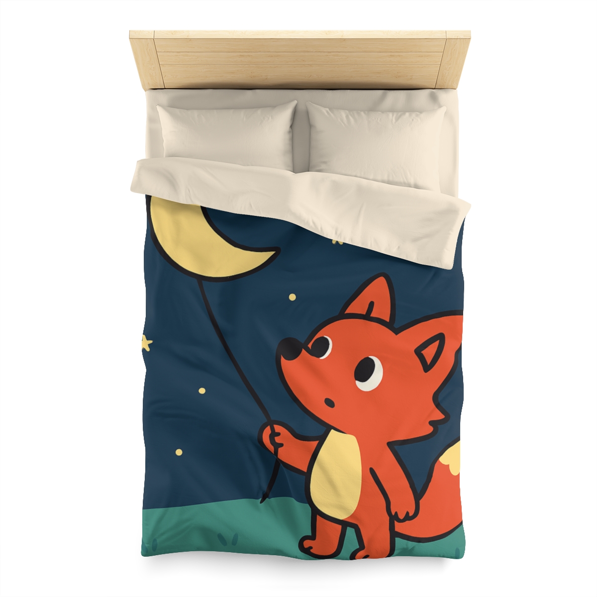 Stargazing Fox And Moon Kite trendy bedroom duvets