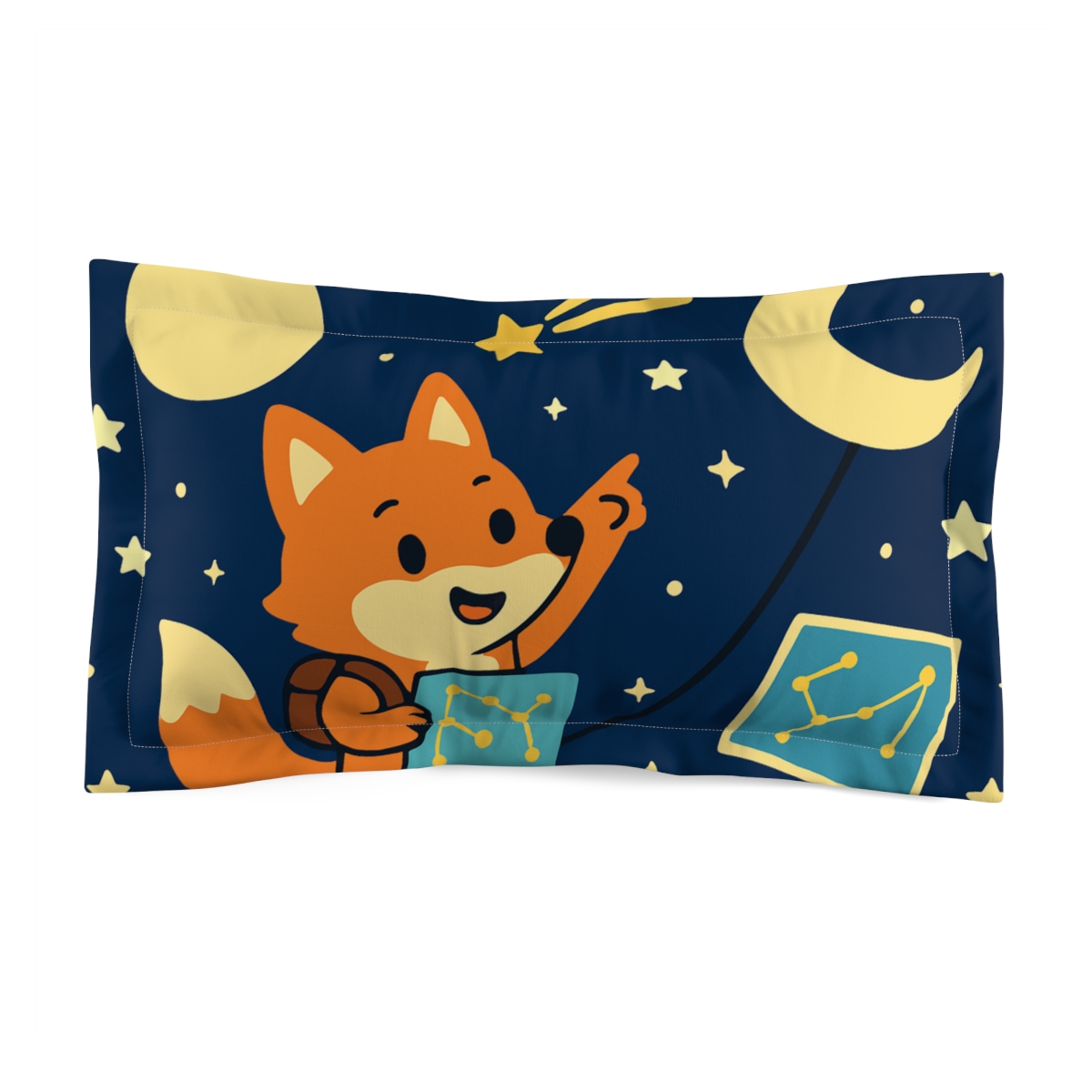 Stargazing Fox And Moon Kite gift pillows for home