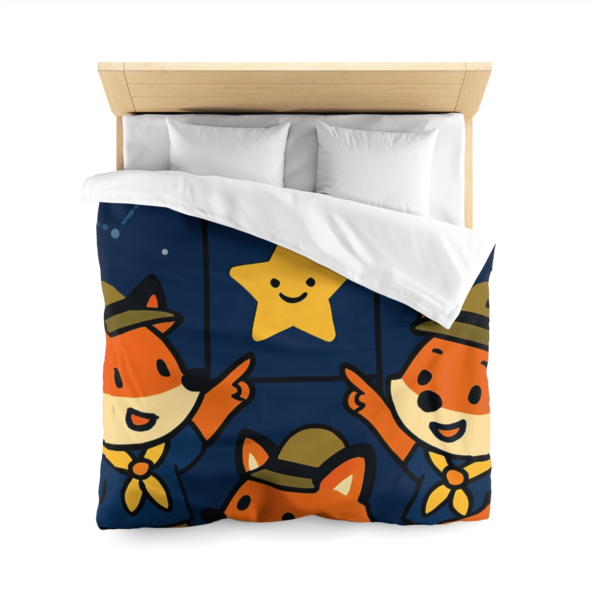 Stargazing Fox Scouts custom duvets