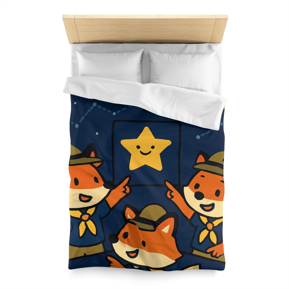 Stargazing Fox Scouts custom duvets