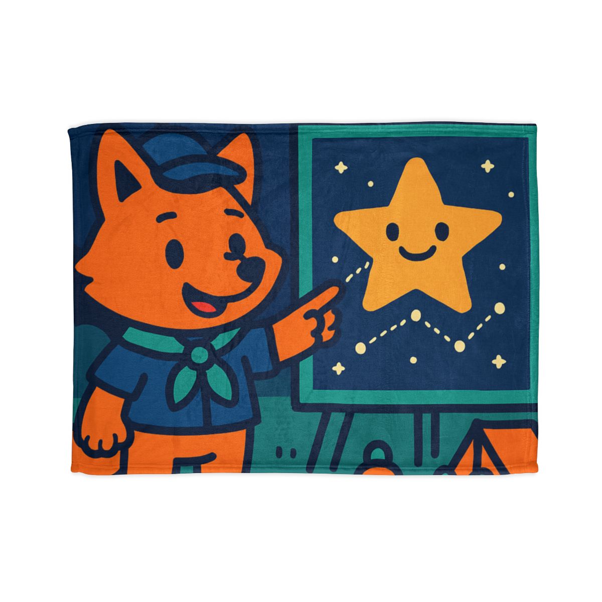 Stargazing Fox Scouts decorative home blankets