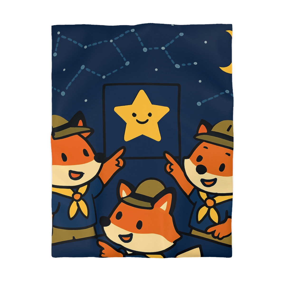 Stargazing Fox Scouts custom duvets