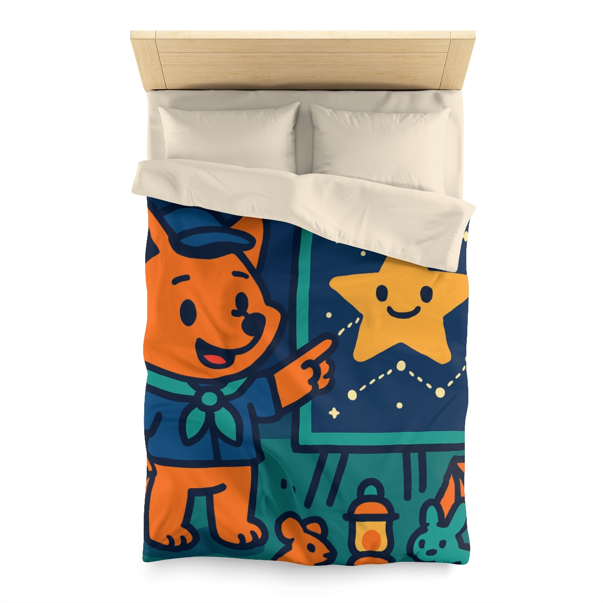 Stargazing Fox Scouts personalized bedding duvets