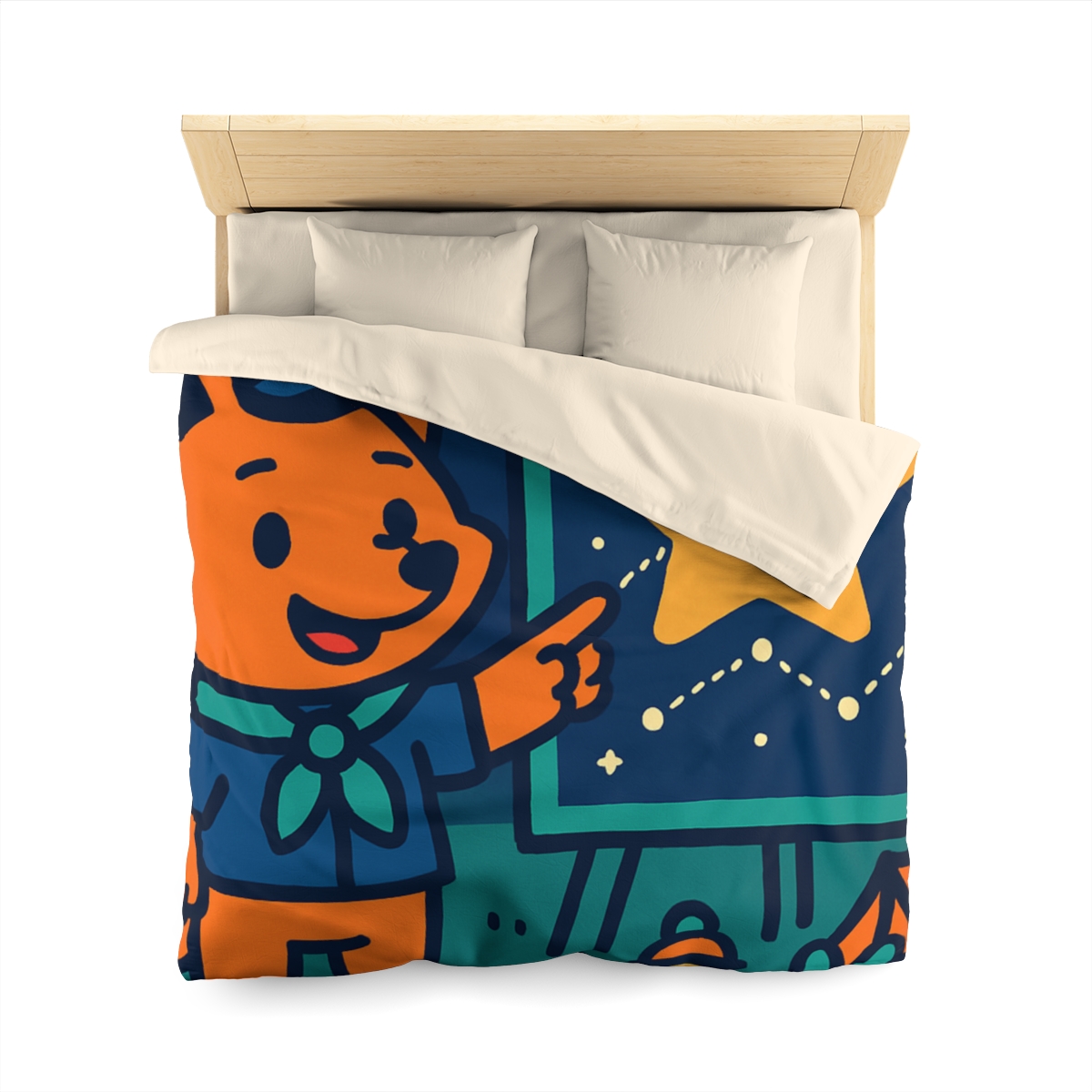 Stargazing Fox Scouts personalized bedding duvets