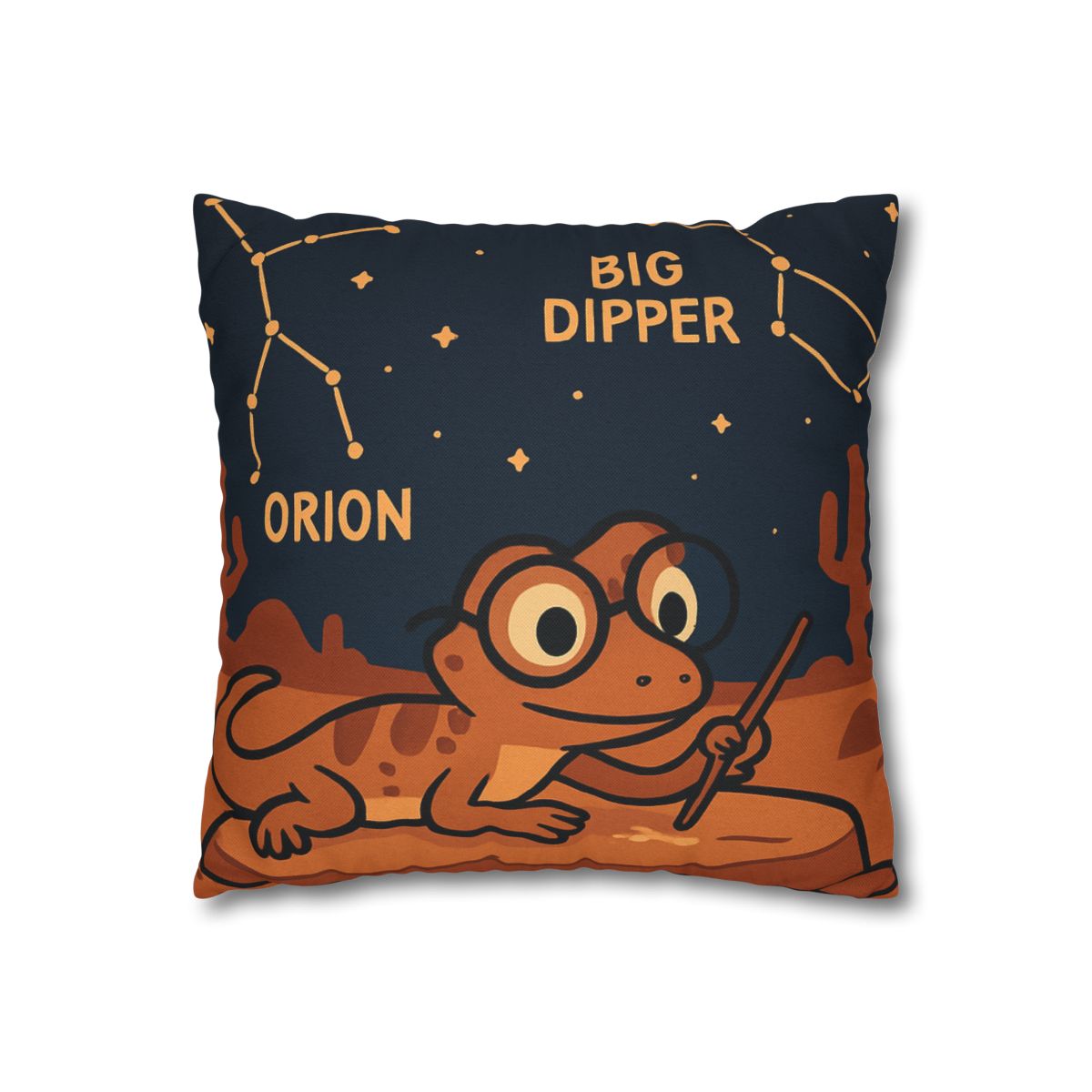 Stargazing Lizard Desert Camp soft cotton pillow cases