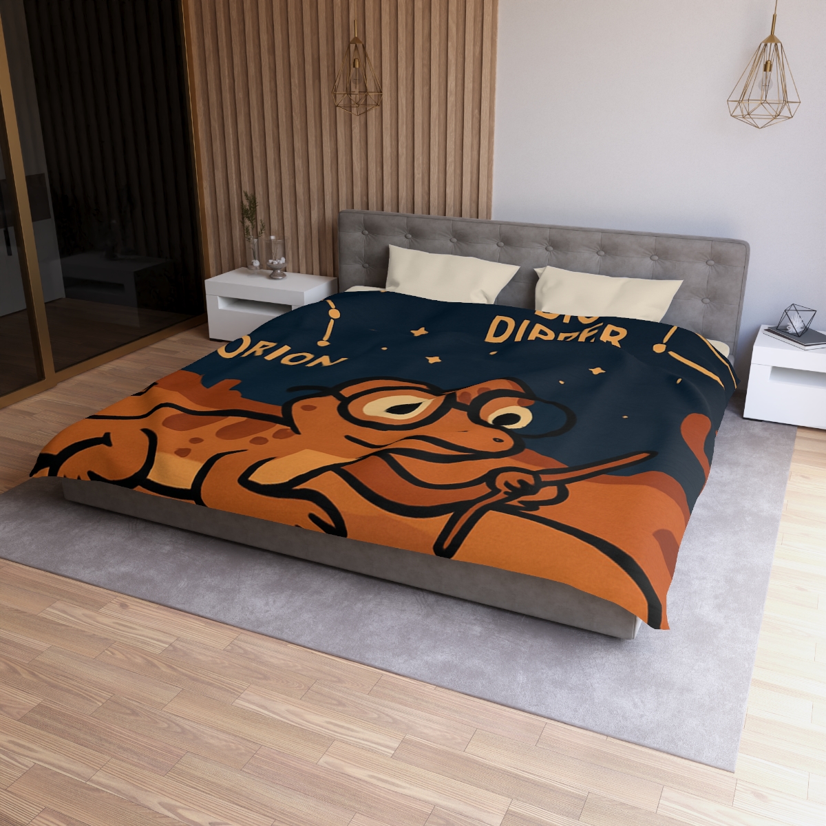 Stargazing Lizard Desert Camp personalized bedding duvets