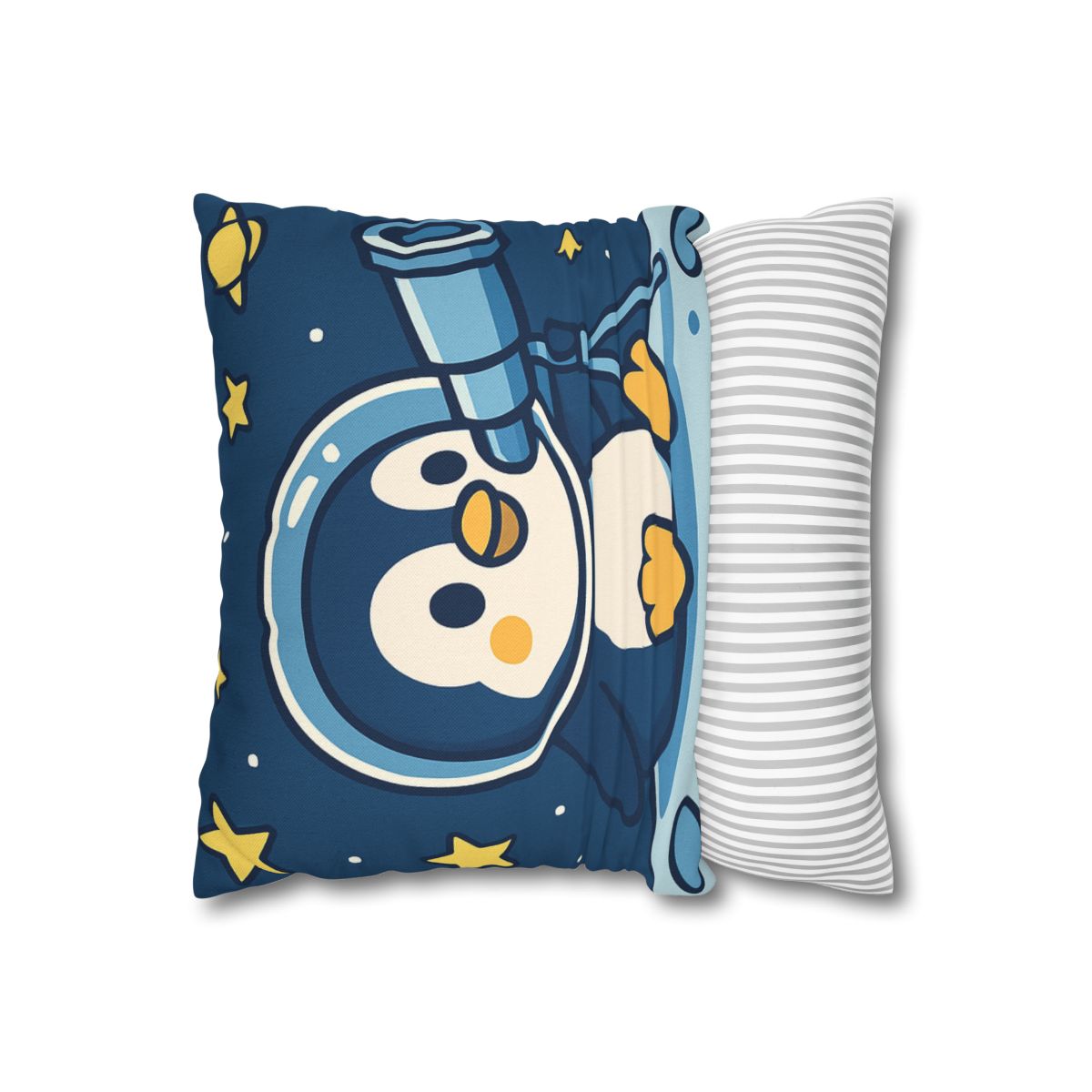 Stargazing Penguin On The Moon comfortable bedding pillow covers