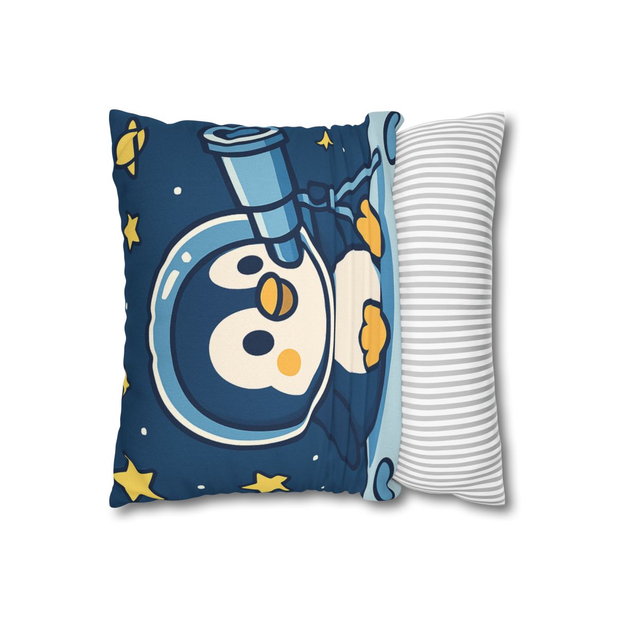 Stargazing Penguin On The Moon comfortable bedding pillow covers