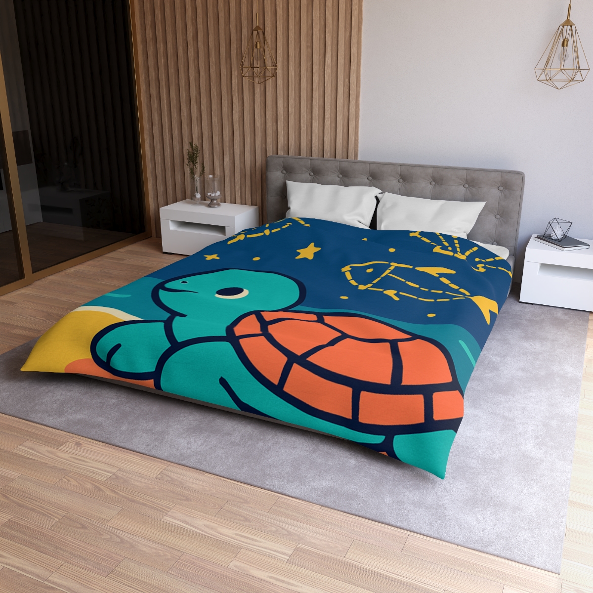 Stargazing Sea Turtle warm winter duvets