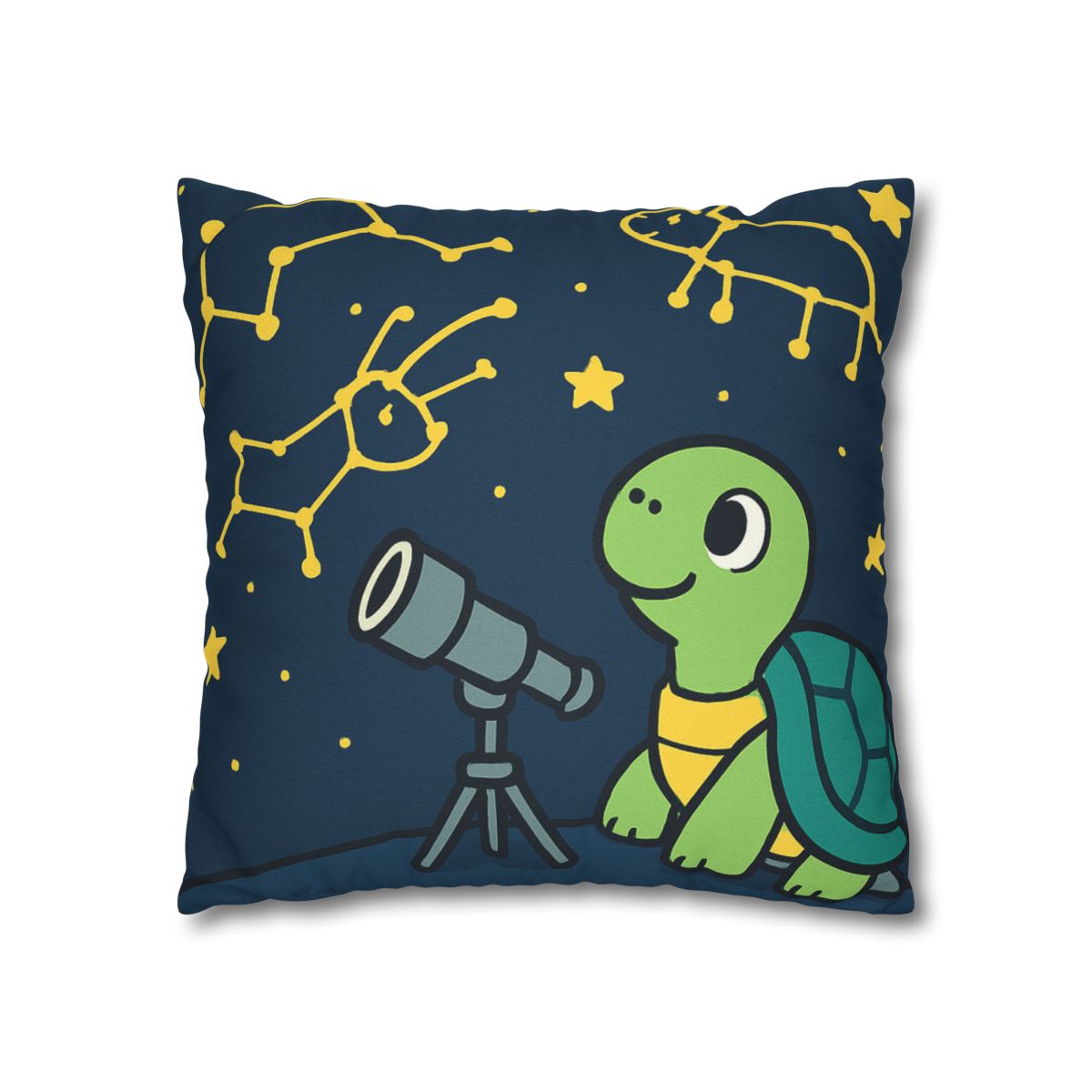 Stargazing Space Turtle trendy patterned pillow cases