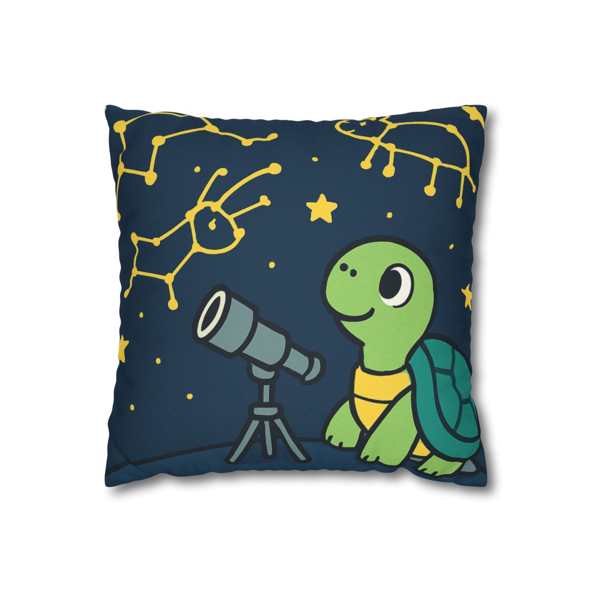 Stargazing Space Turtle trendy patterned pillow cases