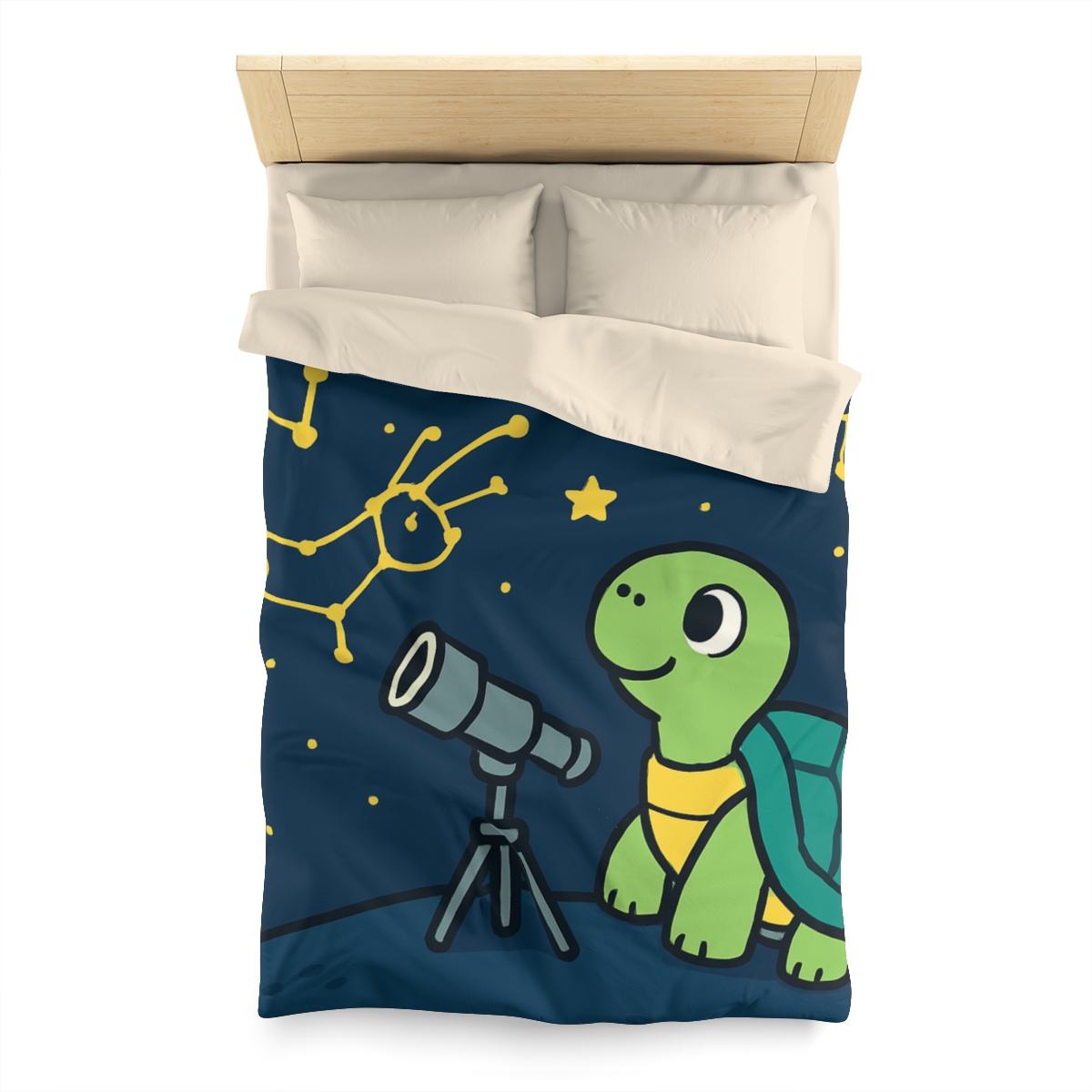 Stargazing Space Turtle stylish duvet covers